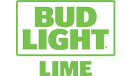 Logo of Bud Light Lime featuring bold text inside a green rectangular frame, designed for pub trivia nights.