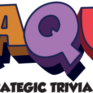 Logo of "Hexaquest: The Strategic Trivia Game" with a colorful, bold font and the tagline below, showcasing an innovative trivia service.